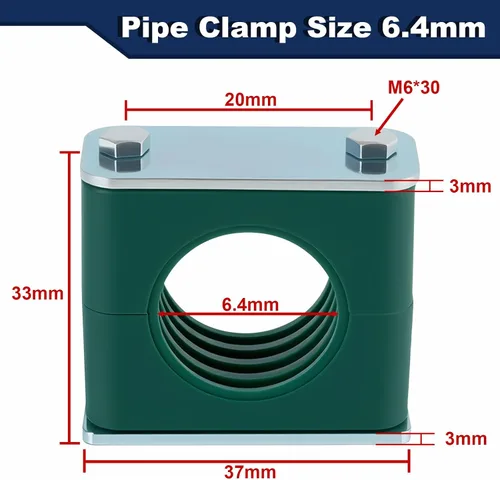 Miniatura 3 de Abrazadera de tubo hidráulico SENRISE 1 Uds. Abrazaderas de tubo de plástico Clips de manguera de tubo métrico estándar para tubo de 0.252 in