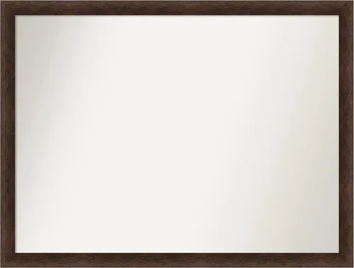 Miniatura 38 de Amanti Art Espejo de pared personalizado no biselado (24 x 27 pulgadas), marco estrecho de nogal chipre - varios tamaños personalizados - Espejo