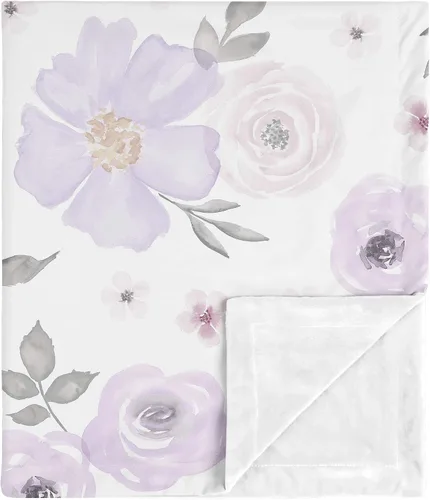 Miniatura 15 de Sweet Jojo Designs Manta suave para bebé (rosa/gris bohemio floral) para niñas, bebés, recién nacidos, niños pequeños, 30 x 36 pulgadas, manta