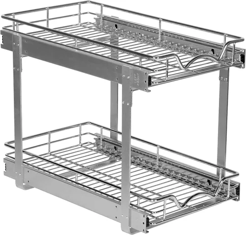 Miniatura 16 de HOLDN' STORAGE Organizador de gabinete extraíble de dos niveles, cajones deslizantes individuales, metal resistente con garantía limitada de por