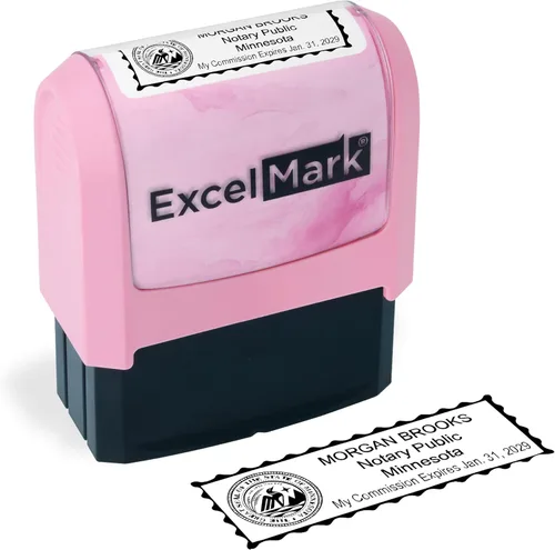 Miniatura 84 de ExcelMark Sello Notarial para los 50 Estados - Sello Oficial del Estado - Texas Negro
