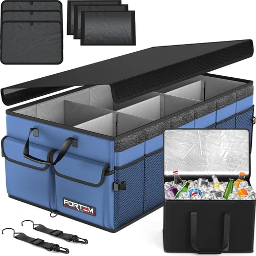 Miniatura 21 de FORTEM Organizador de maletero para SUV, organizador de maletero de automóvil, almacenamiento plegable, accesorios de coche para mujeres y hombres