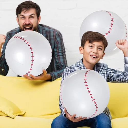 Miniatura 3 de 6 pelotas de fútbol inflables gigantes, pelotas de fútbol inflables de 16 pulgadas, pelotas de playa de verano, accesorios de juegos deportivos