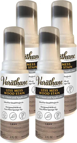 Miniatura 13 de Varathane 368033 - Tinte para madera con menos desorden y aplicador, 4 oz, gris humo