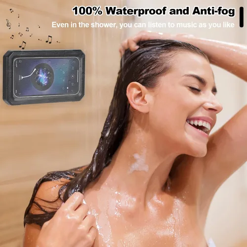 Miniatura 3 de Soporte para teléfono de ducha, resistente al agua, montaje en la pared, rotación de 360°, alta sensibilidad, pantalla táctil, soporte para teléfono