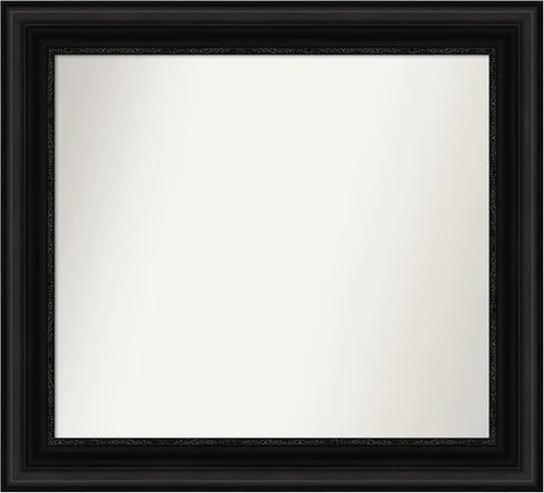 Miniatura 675 de Amanti Art Espejo personalizado, espejo de baño negro puente, espejo de pared o espejo de tocador de baño sobre el fregadero (26 x 26 pulgadas)