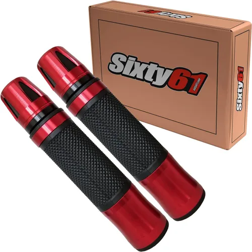 Empuñaduras compatibles con Kawasaki Ninja ZX6R ZX9R ZX10R ZX12R ZX14R H2 H2R (todos los años), negro y rojo, Gel Comfort Racing, ZX 6R 9R 12R 10R