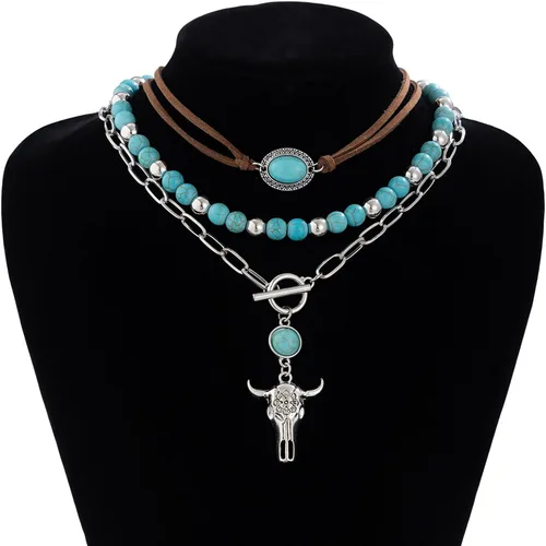 Miniatura 73 de Long tiantian Collares en capas para mujer, joyería occidental para mujer, collar de moneda apilable, collar de país, moderno, bohemio, verano