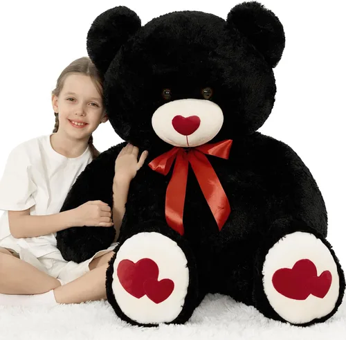 Miniatura 30 de MaoGoLan Oso de peluche gigante de 52" Oso de peluche - Te amo Corazón rojo Oso de peluche grande para regalo de San Valentín, aniversario, larga