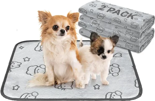 Miniatura 23 de Qeils Almohadillas reutilizables para cachorros, paquete de 2 almohadillas lavables para orina para perros, almohadillas antideslizantes