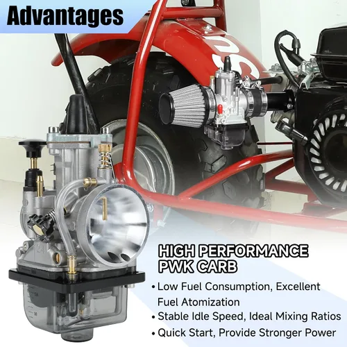 Miniatura 4 de YOXUFA PWK 24 mm Conjunto de tubo de entrada del carburador para Predator 212 224cc 196cc 200cc 6.5hp Motor Coleman CT200U BT200X Baja Warrior