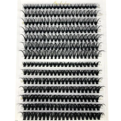 Miniatura 19 de 30D/40D/50D/60D/80D Pestañas de visón 280 Paquetes Extensión de pestañas naturales 3D Rusia Volumen Individual Pestañas en racimo Maquillaje