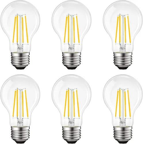 Miniatura 13 de LUXRITE Bombillas LED vintage A19 equivalentes a 100 W, 1600 lúmenes, blanco suave de 3000 K, bombillas Edison regulables, 12 W, clasificación