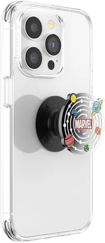 Miniatura 2 de PopSockets Agarre adhesivo para teléfono, soporte, soporte para teléfono, Marvel - Universo esmaltado Universo Esmalte