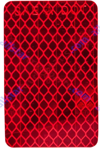 Miniatura 4 de All Star Truck Parts Reflector rectangular ámbar/rojo de 2 x 3 pulgadas de alta visibilidad, reflectante, de prisma adhesivo, DOT-SAE, resistente a