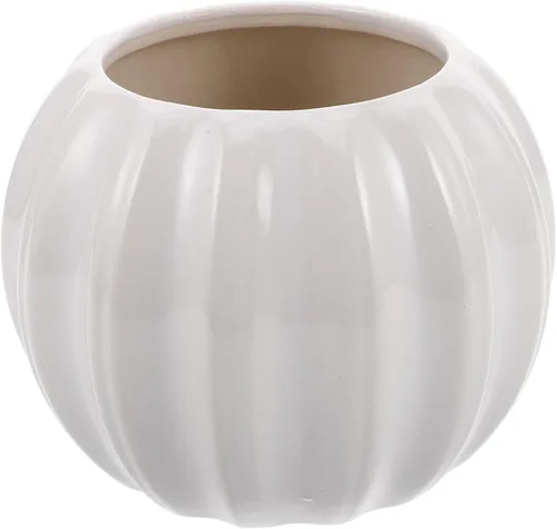 Zerodeko Florero de cerámica con forma de calabaza para decoración del hogar, contenedor floral artístico para flores secas, jarrón decorativo