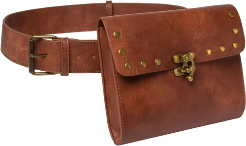 Miniatura 8 de Accesorio de disfraz renacentista, bolsa de cinturón retro, estilo steampunk, medieval, casual, para festivales góticos, cosplay, juegos de Halloween