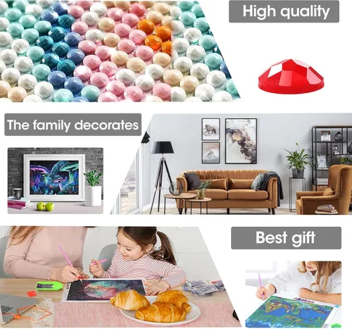 Miniatura 7 de LOMSIOY Kits de arte de diamantes 5D para adultos, kits de pintura de diamantes de caballo para principiantes, arte de diamantes de imitación de 37