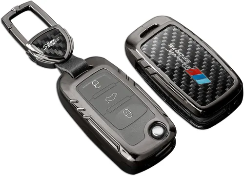 Miniatura 31 de Funda para llavero Honda con llavero, protección de aleación de zinc de fibra de carbono real compatible con 2022 2023 Accord Civic HR-V CR-V Pilot