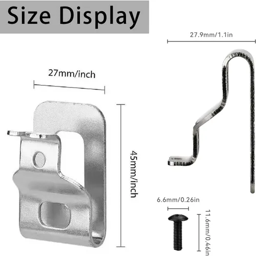 Miniatura 2 de Clips de cinturón para Dewalt, kit de gancho de repuesto para herramientas de taladro, compatible con Dewalt N268241 para herramientas eléctricas