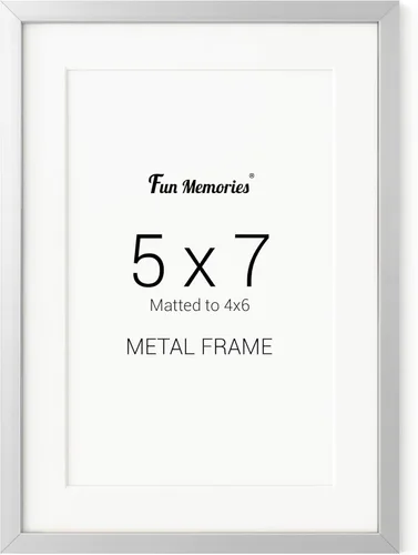 Miniatura 60 de Portarretratos de metal de 16 x 20 pulgadas con paspartú de 11 x 14 pulgadas, acabado de aluminio cepillado, parte delantera de vidrio templado