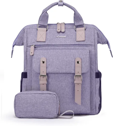 Miniatura 11 de LOVEVOOK - Mochila para laptop de mujer, bolsa de trabajo, viaje, computadora, mochila para maestra o enfermera, bolsa para libros, beige verde