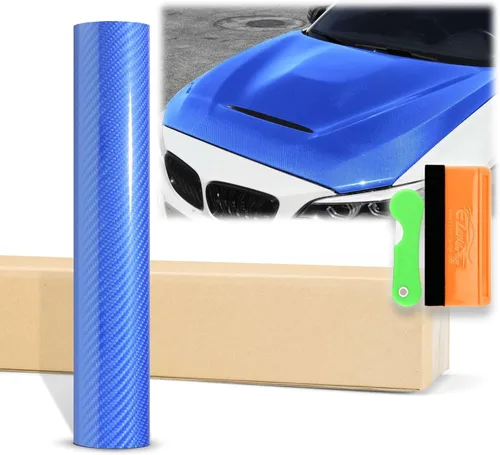Miniatura 33 de EZAUTOWRAP - Adhesivo revestidor de vinilo muy brillante de fibra de carbono 7D prémium con juego de herramientas, lámina de calcomanía con Gris