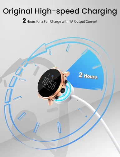 Miniatura 4 de Sinoacc Cargador para Fossil Gen 6/Gen 5/Gen 5E/Gen 4 Smartwatch Cable de carga para Emporio Armani/Skagen falster 2/Misfit Vapor 2/Diesel Guard
