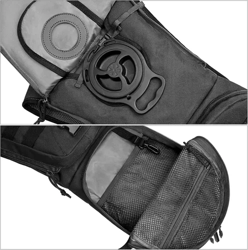 Miniatura 6 de G4Free Mochila de hidratación táctica militar con vejiga mejorada de 3L para senderismo, correr, ciclismo Negro
