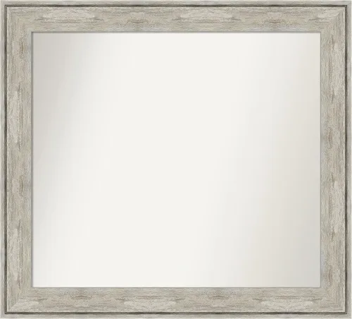Miniatura 426 de Amanti Art Espejo de baño plateado para sobre fregadero, 28 x 47 pulgadas, espejo rectangular de plata imperial, marco de madera tradicional de gran