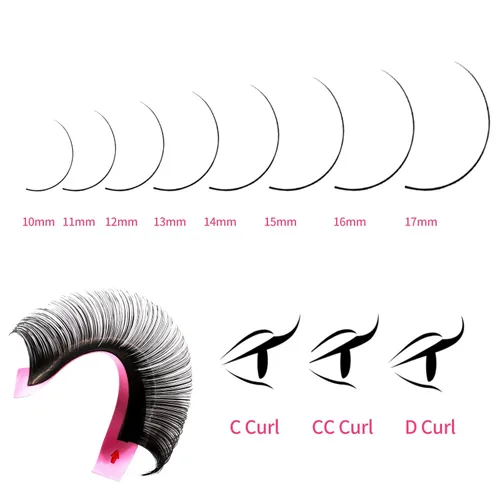 Miniatura 5 de VEYES INC Extensiones de Pestañas de Volumen Cashmere C CC D DD LD L B J M Rizo 0.03-0.20 mm de grosor 5-25mm, Bandeja de Pestañas Individuales