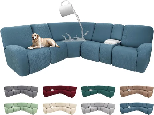 Miniatura 138 de Fundas de sofá reclinable seccional 100% impermeables para sofá reclinable en forma de L, funda de sofá modular de esquina en forma de L, fundas