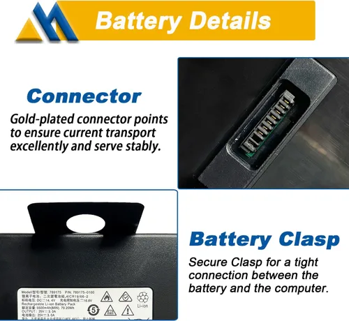 Miniatura 4 de 789175 078592 Reemplazo de batería para Bose S1 Pro Battery Pack 789175-0100 789175-0110 789175-0010 4INR19/66-2 14.8V 81.4Wh 5500mAh Li-Ion