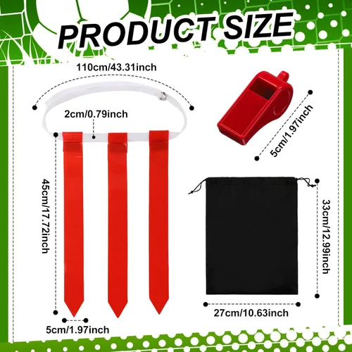 Miniatura 2 de Sratte Set de fútbol de bandera para 14 jugadores, 14 banderas de fútbol de malla de nailon, 14 cinturones ajustables, 12 conos para entrenamiento