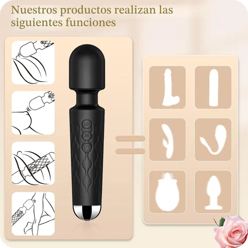Miniatura 9 de SANJIANKE Varita Vibradora, Juguete Sexual para Adultos, Consolador de Punto G, Vibrador de Clítoris, Vibradores Sexuales, Estimulación