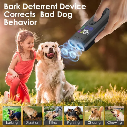 Miniatura 6 de Dispositivo disuasorio de ladridos de perro, rango de 65 pies, dispositivo ultrasónico de disuasión de ladridos 3X y entrenador ultrasónico