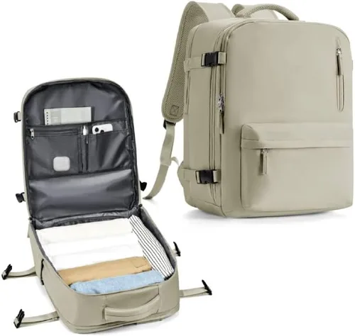 Miniatura 12 de WONHOX - Mochila grande, aprobada para vuelo, unisex, para viajes, trabajo, negocios o laptop, a1-Negro, Medium