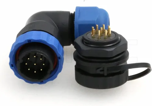 Miniatura 5 de SD20 2 Pin Aviación Conector Ángulo Recto 25A 380V Automotriz Plástico IP68 Enchufe Impermeable Enchufe Macho Hembra Eléctrico Montaje Posterior