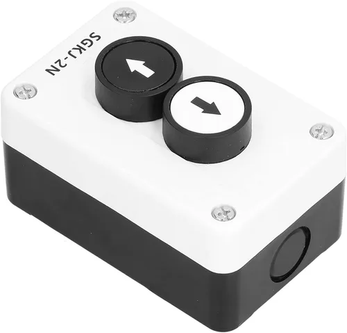 Miniatura 7 de Caja de control de interruptor de subida y abajo, estación de interruptor momentánea de CA 400 V 10 A con orificio de alambre de 0.787 in