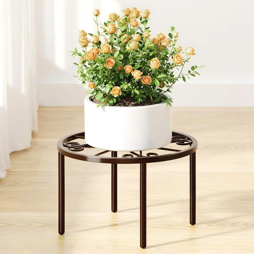 Miniatura 6 de bussdis 1 soporte para plantas, soporte de metal resistente para decorar plantas, soporte para macetas antioxidante, estante redondo para plantas