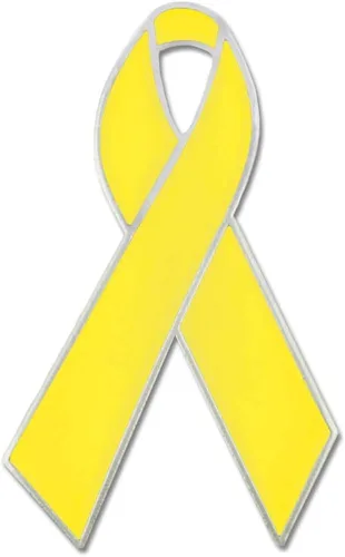 Miniatura 49 de PinMart Awareness - Pin de solapa esmaltado – Pin de cinta chapado en níquel y oro – Cinta de prevención y conciencia – Broche de joyería con parte