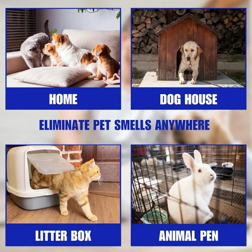 Miniatura 6 de SMELLEZE Desodorizador natural para eliminar olores de mascotas: 2 lb. Gránulos sin perfume eliminan el fuerte olor a residuos de mascotas. Perfecto