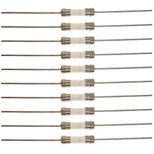 Miniatura 4 de 10 unidades de fusibles de cerámica axial de plomo T8AH250V 5x20mm/0.2"x0.79" de retardo de tiempo de soplado lento 8AMP 250V (T8A)