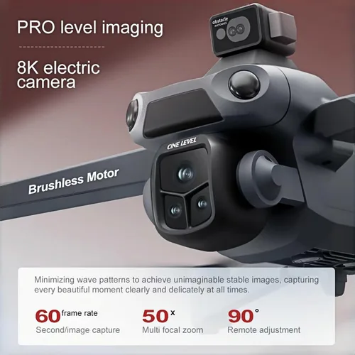 Miniatura 4 de Drone GPS con cámara 8K para adultos, evita obstáculos, controlador de pantalla grande 5G, sígueme, 3 baterías 75 minutos de tiempo de vuelo, zoom