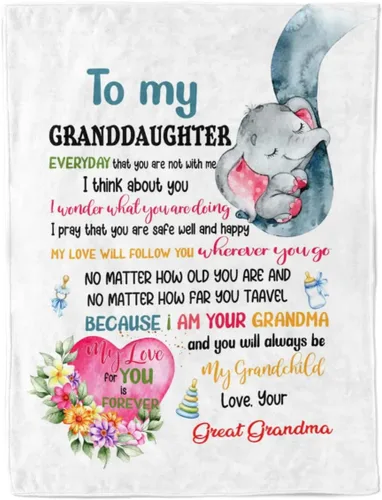 Miniatura 6 de Manta personalizada con diseño de elefante, regalo para mamá recién nacida, regalo para papá nuevo, abuela dijo que eres increíble, regalo para mamá