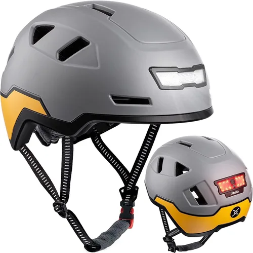 Miniatura 15 de XNITO - Casco de bicicleta con luces LED - Casco de bicicleta urbana para adultos, hombres y mujeres - Certificado dual CPSC y NTA-8776 - Clase 3