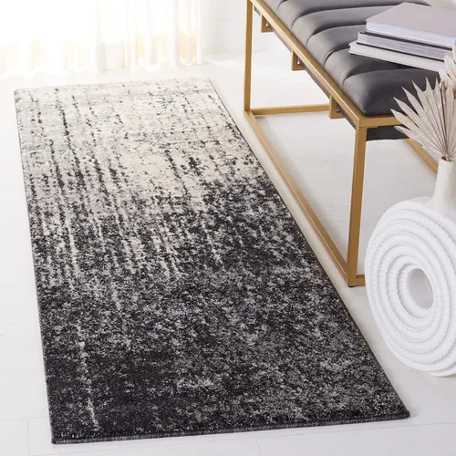 Miniatura 17 de SAFAVIEH Retro Collection - Alfombra de área de 8 x 10 pies, negro y gris claro, diseño abstracto moderno, no desprende pelusa y de fácil cuidado