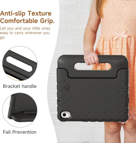 Miniatura 4 de Funda para tablet Walmart Onn de 7 pulgadas Gen 4 2024 Modelo: 100135924, peso ligero, a prueba de golpes, duradero, con soporte de mango Negro
