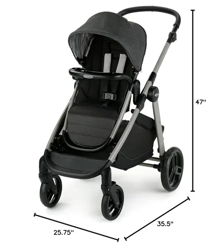 Miniatura 9 de Graco Modes Nest2Grow Carriola de bebé, Asiento ajustable Slide2Me, 4 modos de uso desde silla de auto para bebé hasta carriola doble, Maison