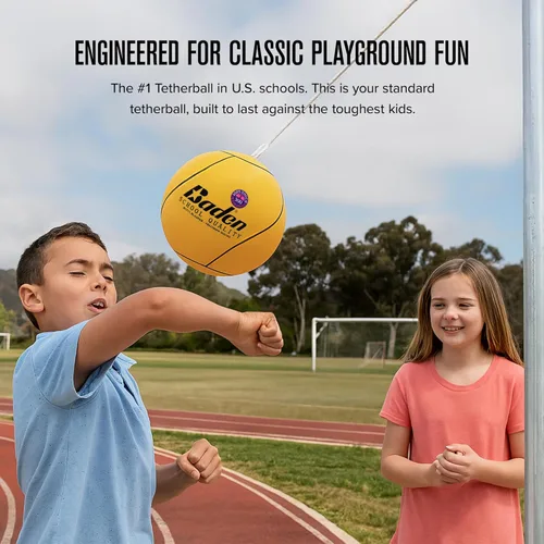 Miniatura 5 de Juego de Tetherball de Calidad Escolar Baden - Pelota de Tetherball de Toque Suave y Cuerda